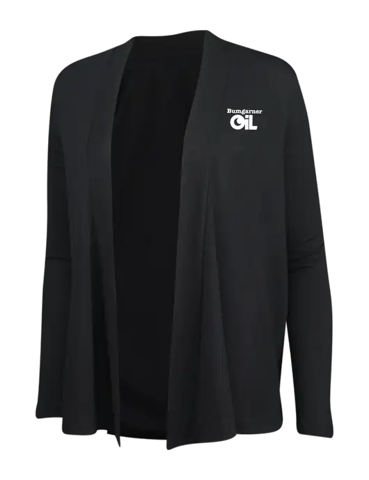 Black Womens Concept Cardigan w/Bumgarner Oil Logo