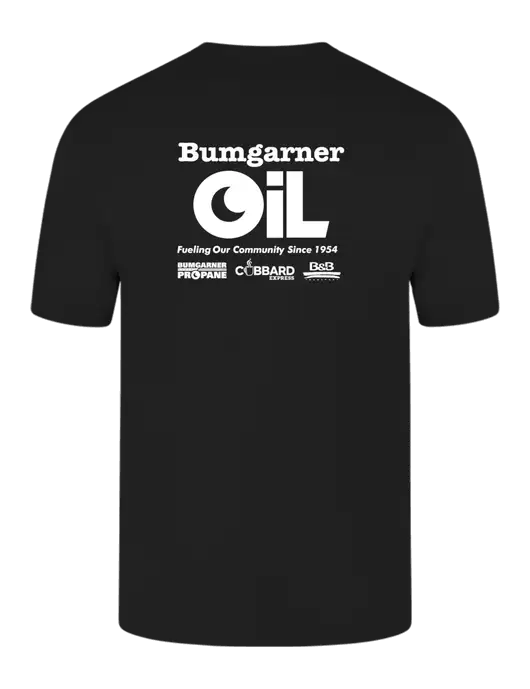 Core Blend Black Pocket T-Shirt w/Bumgarner Oil Logo, Bumgarner Oil Logo