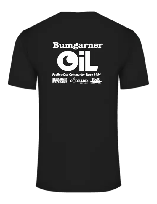 Core Blend Black T-Shirt w/Bumgarner Oil Logo, Bumgarner Oil Logo