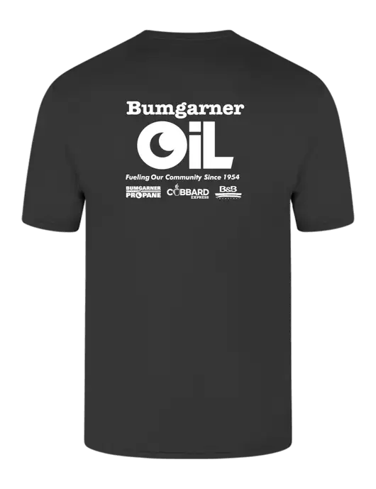 Core Blend Charcoal Grey Pocket T-Shirt w/Bumgarner Oil Logo, Bumgarner Oil Logo