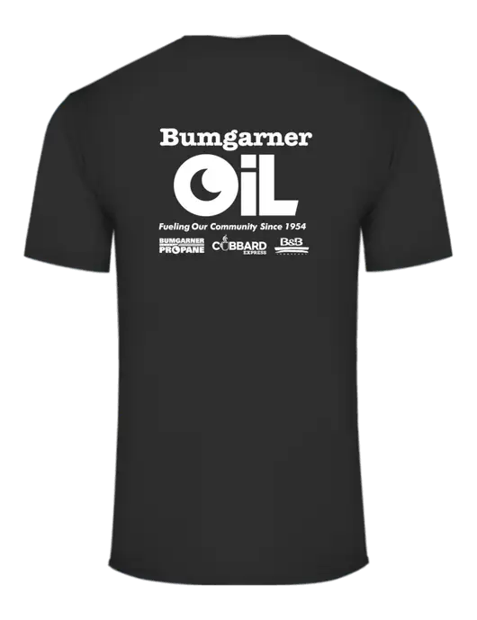 Core Blend Charcoal Grey T-Shirt w/Bumgarner Oil Logo, Bumgarner Oil Logo