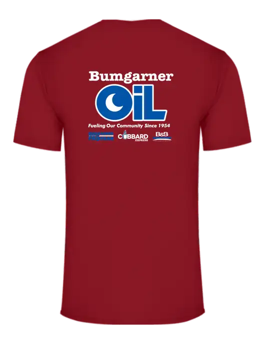 Core Blend Red T-Shirt w/Bumgarner Oil Logo, Bumgarner Oil Logo