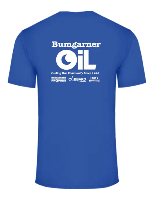 Core Blend Royal Blue T-Shirt w/Bumgarner Oil Logo, Bumgarner Oil Logo