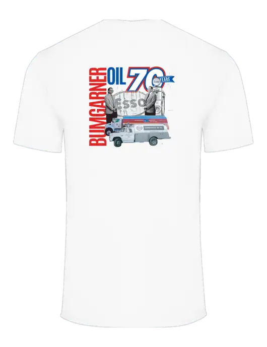 Core Blend White T-Shirt w/70 Year Design Logo