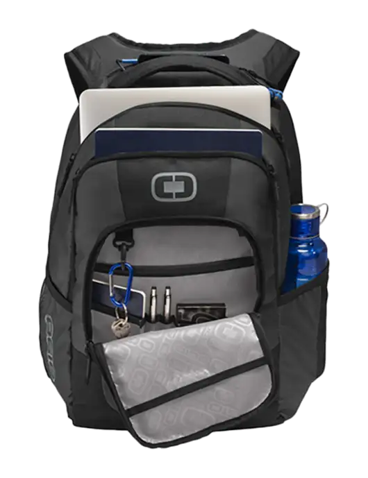 OGIO Diesel Grey Logan Laptop Backpack
 w/Bumgarner Oil Logo